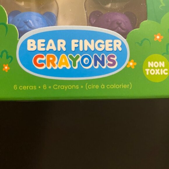 ooly: CUDDY CUBS * BEAR FINGER CRAYONS* *SET of 6* NON TOXIC - Picture 4 of 6